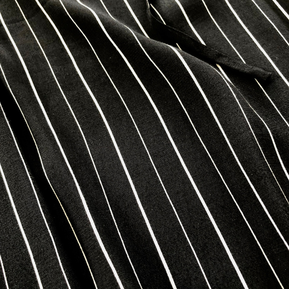 LOFT NWOT Black/White Striped Midi Skirt - Picture 4 of 7